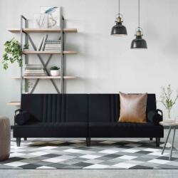 vidaXL Canapea extensibila cu cotiere, negru, catifea GartenMobel Dekor (351898) Canapea