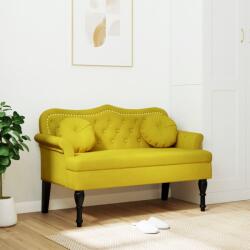 vidaXL Bancheta cu perne, galben, 120, 5x65x75 cm, catifea GartenMobel Dekor (372146)