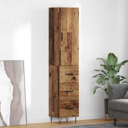 vidaXL Bufet cu sertar Lemn Vechi 34, 5 x 34 x 90 cm Lemn compozit GartenMobel Dekor (3402723) Comoda