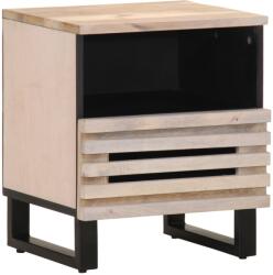 vidaXL Noptiera, 40x33x46 cm, lemn masiv mango albit GartenMobel Dekor (377472)