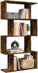 vidaXL Biblioteca/separator 4 niveluri stejar fumuriu 70x24x129cm lemn GartenMobel Dekor (858106) Biblioteca