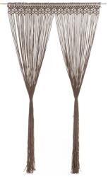 vidaXL Perdea macrame, gri taupe, 140 x 240 cm, bumbac GartenMobel Dekor (323981)
