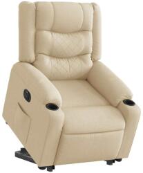 vidaXL Fotoliu electric rabatabil cu ridicare, crem, textil GartenMobel Dekor (3310280)