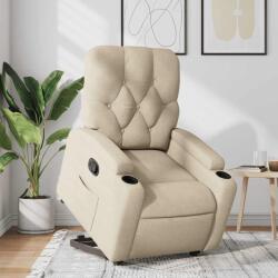 vidaXL Fotoliu rabatabil cu ridicare pe verticala, crem, textil GartenMobel Dekor (3204719)