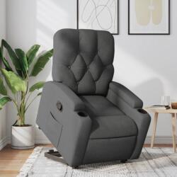 vidaXL Fotoliu rabatabil cu ridicare pe verticala, gri închis, textil GartenMobel Dekor (3204711)