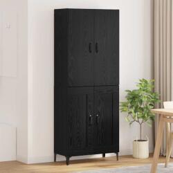 vidaXL Bufet Stejar Negru 69, 5 x 34 x 180 cm Lemn compozit GartenMobel Dekor (3403588) Comoda