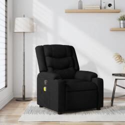 vidaXL Fotoliu de masaj rabatabil, negru, material textil GartenMobel Dekor (374132)