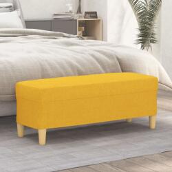 vidaXL Banca, galben deschis, 100x35x41 cm, textil GartenMobel Dekor (349380)