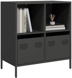 vidaXL Dulap, negru, 68x39x73, 5 cm, otel laminat la rece GartenMobel Dekor (851358) Comoda