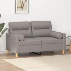 vidaXL Canapea cu 2 locuri cu pernute, gri taupe, 120 cm, textil GartenMobel Dekor (3200820) Canapea