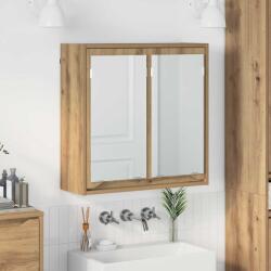 vidaXL Dulap cu oglinda pentru baie Stejar Artizanal 60 x 20 x 60 cm GartenMobel Dekor (888786)