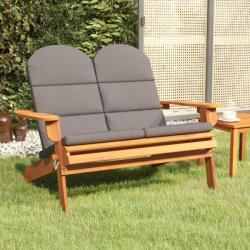 vidaXL Banca de gradina Adirondack cu perne 126 cm, lemn masiv acacia GartenMobel Dekor (360040)
