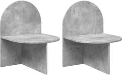 vidaXL Noptiera 2 pcs Gri Beton 48 x 49 x 65 cm Lemn prelucrat GartenMobel Dekor (8001120)