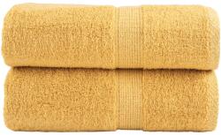 vidaXL Prosoape de baie premium SOLUND, 2 buc. , aurii, 30x30 cm, 600 g/m2 GartenMobel Dekor (137275) Prosop