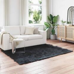 vidaXL Covor din Lana Faux Tafalla Negru 120 x 170 cm Poliester GartenMobel Dekor (42021570) Covor