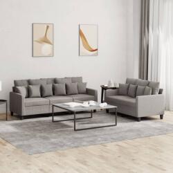 vidaXL Set de canapea cu perne, 2 piese, gri taupe, material textil GartenMobel Dekor (3201671) Canapea