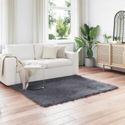 vidaXL Covor din Lana Faux Tafalla Antracit 160 x 160 cm Poliester GartenMobel Dekor (42021598) Covor