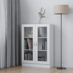 vidaXL Dulap cu vitrina, alb, 82, 5 x 30, 5 x 115 cm, PAL GartenMobel Dekor (802750) Biblioteca