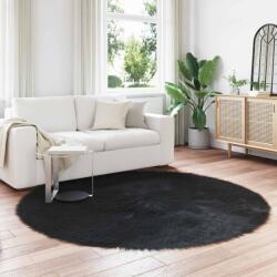 vidaXL Covor din Lana Faux Tafalla Negru Ø 200 cm Poliester GartenMobel Dekor (42021583) Covor
