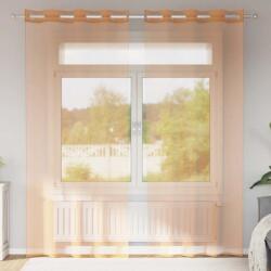 vidaXL Perdele Voile cu Oelii 2 buc Teracota GartenMobel Dekor (4102140)
