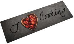 vidaXL Covor de bucatarie lavabil, text Cooking, 45x150 cm, catifea GartenMobel Dekor (4005617) Pres