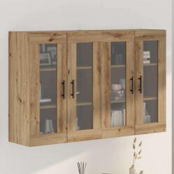 vidaXL Mobilier cu Montaj pe Perete 2 pcs Stejar Artisan si Negru GartenMobel Dekor (3394567) Comoda
