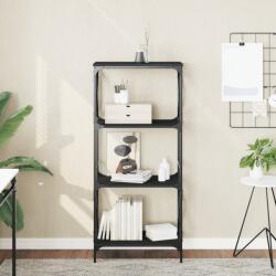 vidaXL Biblioteca cu 4 niveluri, negru, 59x35x132 cm, lemn prelucrat GartenMobel Dekor (837617) Biblioteca