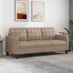 vidaXL Canapea cu 3 locuri, cappuccino, 180 cm, piele ecologica GartenMobel Dekor (359126) Canapea