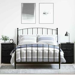 vidaXL Noptiera cu sertar neagra din lemn recuperat masiv, 40 x 36 x 60 cm (871262)