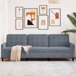 vidaXL Canapea cu 3 locuri, gri închis, 210 cm, material catifea GartenMobel Dekor (4007645) Canapea