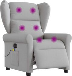 vidaXL Scaun reclinabil electric pentru masaj Cloud Grey Fabric GartenMobel Dekor (3303373)