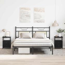 vidaXL Noptiere 2 buc. stejar negru 34x35, 5x50 cm lemn stratificat GartenMobel Dekor (862138)