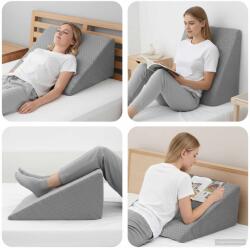 vidaXL Pillow pentru Picioare Simplu Gri GartenMobel Dekor (42020195)