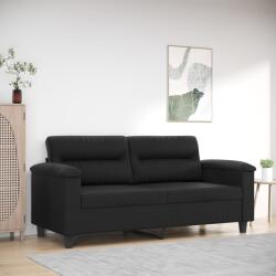 vidaXL Canapea cu 2 locuri, negru, 140 cm, piele ecologica GartenMobel Dekor (359583) Canapea
