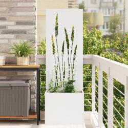 vidaXL Ghiveci de Gradina cu Panou Decorativ Alb 50 x 140 cm GartenMobel Dekor (876463)