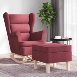 vidaXL Scaun balansoar cu taburet, rosu vin, material textil GartenMobel Dekor (3308000)