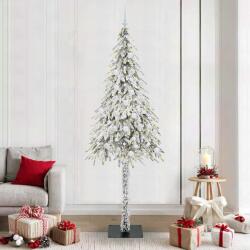 vidaXL Brad de Craciun cu 300 LED cu suport Alb 210 cm PE si Otel GartenMobel Dekor (3396245)