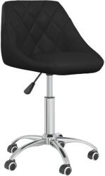 vidaXL Scaun de bucatarie pivotant, negru, piele ecologica GartenMobel Dekor (3088686)