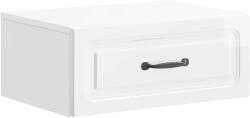 vidaXL Noptiera suspendata alb foarte lucios cu sertar, 49 x 34, 5 x 20 cm (899303)