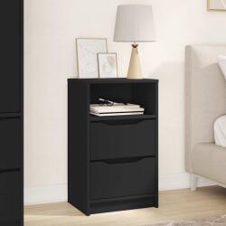 vidaXL Noptiera cu sertar Negru 40 x 30 x 467 cm Lemn compozit GartenMobel Dekor (888909)