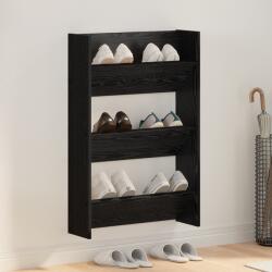 vidaXL Dulapuri pentru pantofi de perete Stejar negru 60 x 18 x 60 cm GartenMobel Dekor (875150) Pantofar