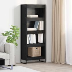 vidaXL Dulap pentru carti Stejar Negru 80 x 30 x 155 cm Lemn compozit GartenMobel Dekor (886396) Biblioteca