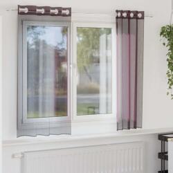 vidaXL Perdele Voile cu Oelii 2 buc Violet 140x140 cm GartenMobel Dekor (4102101)