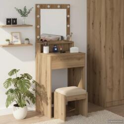 vidaXL Masa de Machiaj Stejar Artizanal 50 x 41 x 135 cm Lemn compozit GartenMobel Dekor (865126)