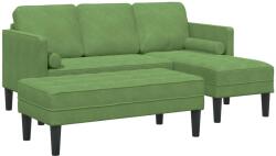 vidaXL Set de canapea cu perna 2 pcs Verde deschis Poliester GartenMobel Dekor (3329267) Canapea