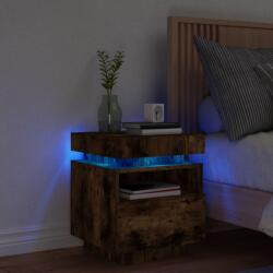vidaXL Noptiera cu lumini LED, stejar sonoma, 40x39x48, 5 cm GartenMobel Dekor (836792)