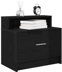 vidaXL Noptiere cu sertar 2 buc stejar negru 51x31x47 cm GartenMobel Dekor (858671)