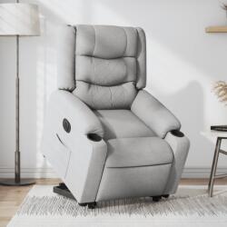 vidaXL Fotoliu electric rabatabil cu ridicare, gri deschis, textil GartenMobel Dekor (3206579)