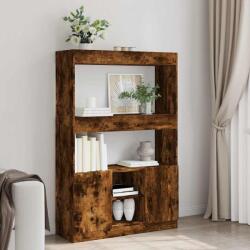 vidaXL Dulap înalt, stejar fumuriu, 92x33x140 cm, lemn prelucrat GartenMobel Dekor (3309613) Biblioteca