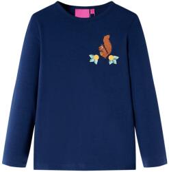 vidaXL Tricou de copii cu maneci lungi, bleumarin, 140 GartenMobel Dekor (13518)